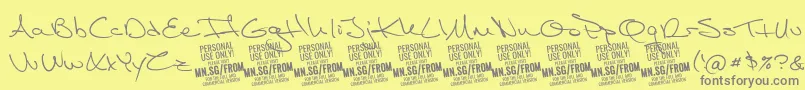 FromskylerPersonalUse Font – Gray Fonts on Yellow Background