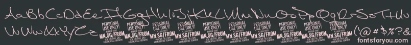 FromskylerPersonalUse Font – Pink Fonts on Black Background