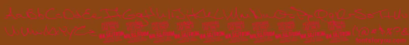 FromskylerPersonalUse Font – Red Fonts on Brown Background