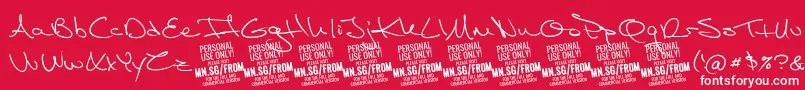 FromskylerPersonalUse Font – White Fonts on Red Background
