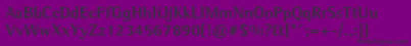 AgfarotissemiserifBold-Schriftart – Schwarze Schriften auf violettem Hintergrund