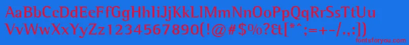 AgfarotissemiserifBold Font – Red Fonts on Blue Background