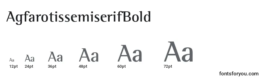 AgfarotissemiserifBold Font Sizes