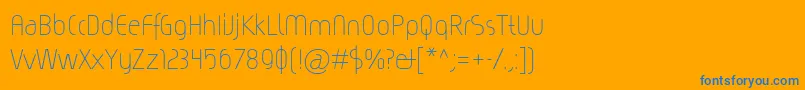 Magicc-Schriftart – Blaue Schriften auf orangefarbenem Hintergrund