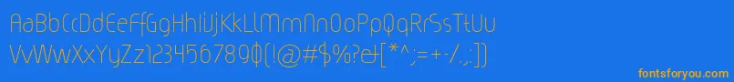 Magicc Font – Orange Fonts on Blue Background