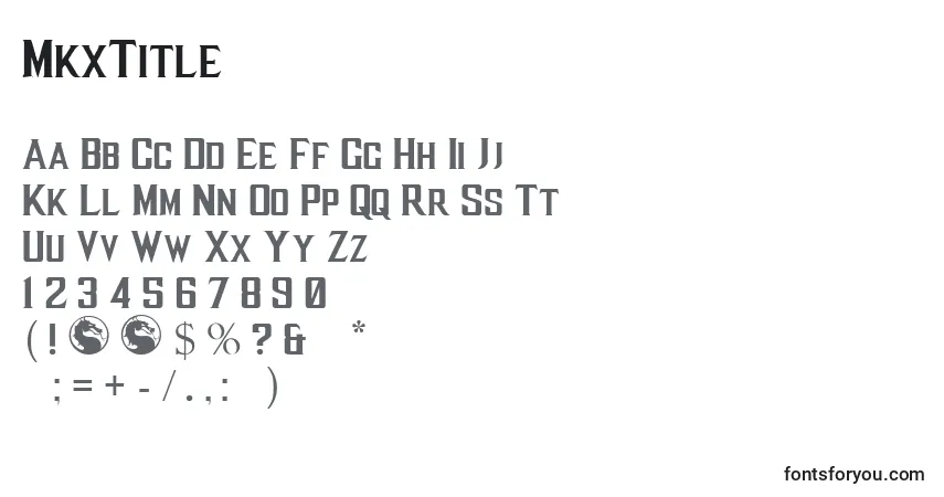 Шрифт MkxTitle – алфавит, цифры, специальные символы