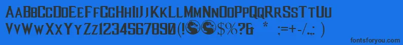 MkxTitle Font – Black Fonts on Blue Background