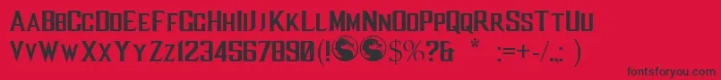 MkxTitle Font – Black Fonts on Red Background