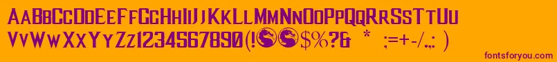 Шрифт MkxTitle – фиолетовые шрифты на оранжевом фоне