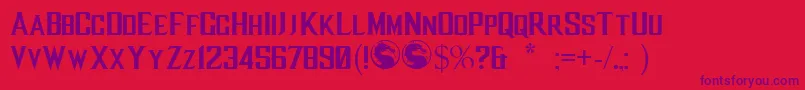 フォントMkxTitle – 赤い背景に紫のフォント