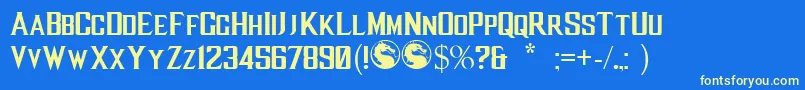 MkxTitle Font – Yellow Fonts on Blue Background