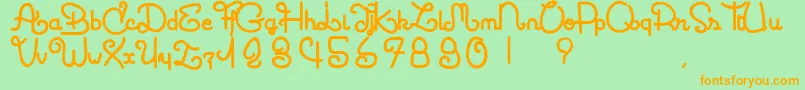 Coccinelle Font – Orange Fonts on Green Background