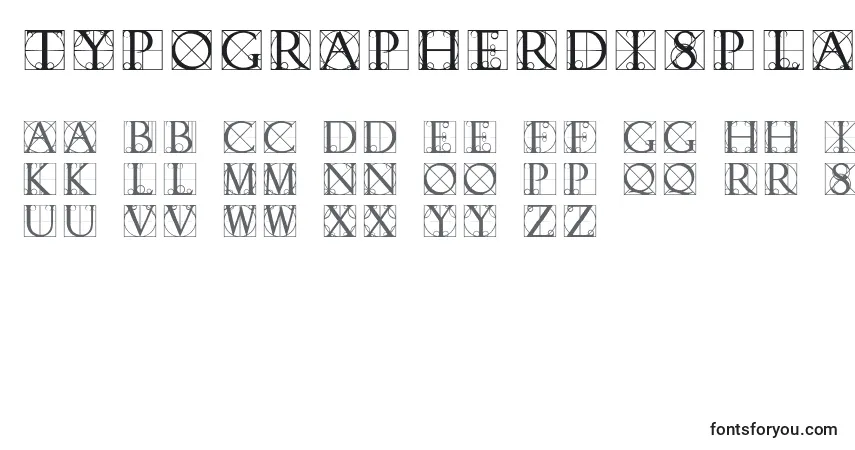 Typographerdisplayフォント–アルファベット、数字、特殊文字