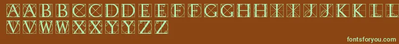 Шрифт Typographerdisplay – зелёные шрифты на коричневом фоне