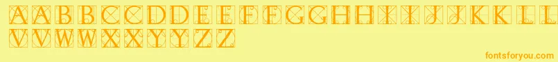 Typographerdisplay Font – Orange Fonts on Yellow Background