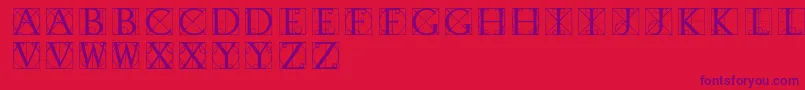 Typographerdisplay Font – Purple Fonts on Red Background