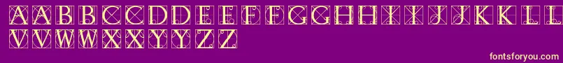 Typographerdisplay Font – Yellow Fonts on Purple Background