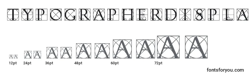 Tamaños de fuente Typographerdisplay