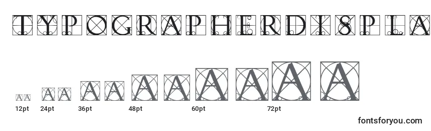 Typographerdisplay-fontin koot