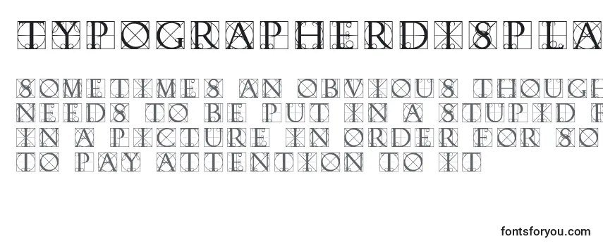 Przegląd czcionki Typographerdisplay