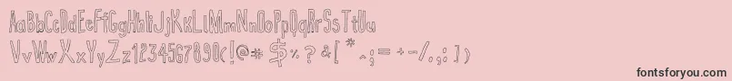 True2dOutline Font – Black Fonts on Pink Background