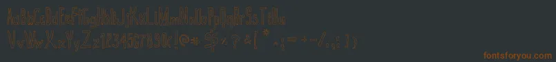 True2dOutline Font – Brown Fonts on Black Background