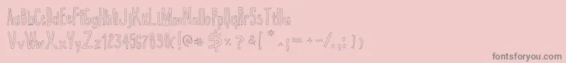 True2dOutline Font – Gray Fonts on Pink Background