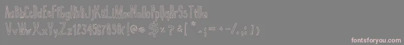 True2dOutline Font – Pink Fonts on Gray Background