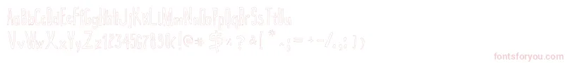 True2dOutline Font – Pink Fonts on White Background