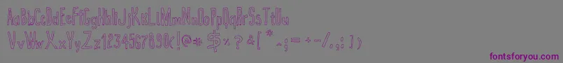 True2dOutline Font – Purple Fonts on Gray Background