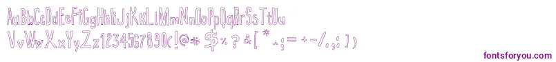 True2dOutline Font – Purple Fonts on White Background