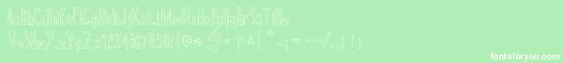 True2dOutline Font – White Fonts on Green Background
