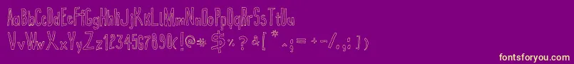 True2dOutline Font – Yellow Fonts on Purple Background