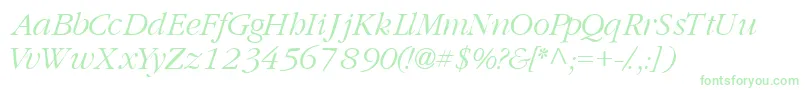 Шрифт GaramondlightsskItalic – зелёные шрифты