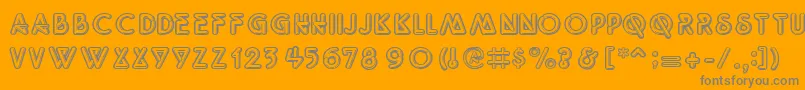 QuicksilveritcNormal Font – Gray Fonts on Orange Background