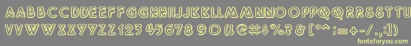 QuicksilveritcNormal Font – Yellow Fonts on Gray Background