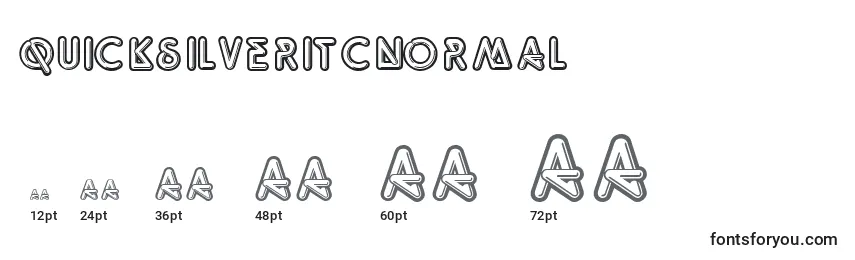 QuicksilveritcNormal Font Sizes