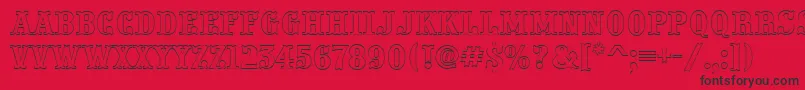 PresentumotlRegular Font – Black Fonts on Red Background