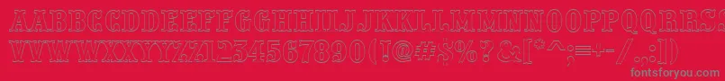 PresentumotlRegular Font – Gray Fonts on Red Background