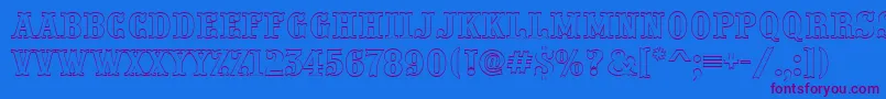 PresentumotlRegular Font – Purple Fonts on Blue Background