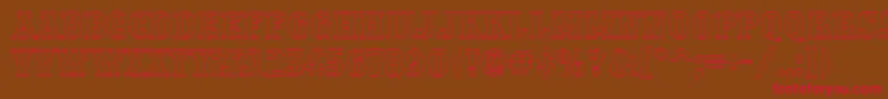PresentumotlRegular Font – Red Fonts on Brown Background