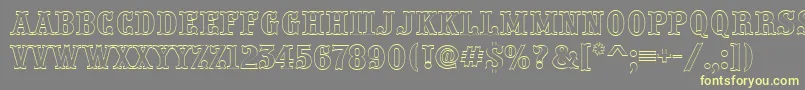 PresentumotlRegular Font – Yellow Fonts on Gray Background