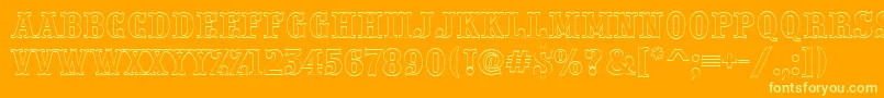 More about PresentumotlRegular Font PresentumotlRegular Font – Yellow Fonts on Orange Background