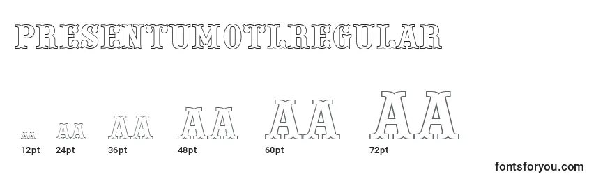 PresentumotlRegular Font Sizes