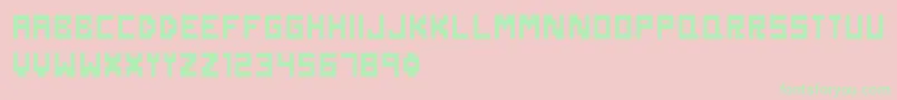 DanishBricks Font – Green Fonts on Pink Background