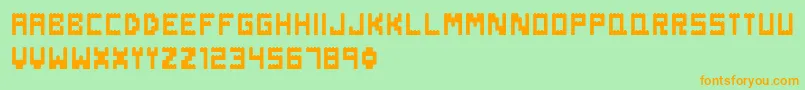 DanishBricks Font – Orange Fonts on Green Background