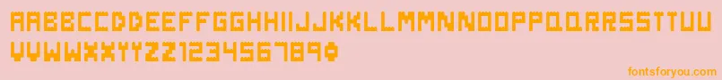 DanishBricks Font – Orange Fonts on Pink Background