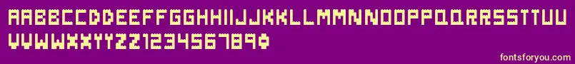 DanishBricks Font – Yellow Fonts on Purple Background