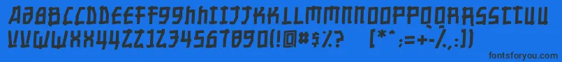 Nippontoonitalic Font – Black Fonts on Blue Background