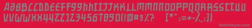 Nippontoonitalic Font – Gray Fonts on Red Background